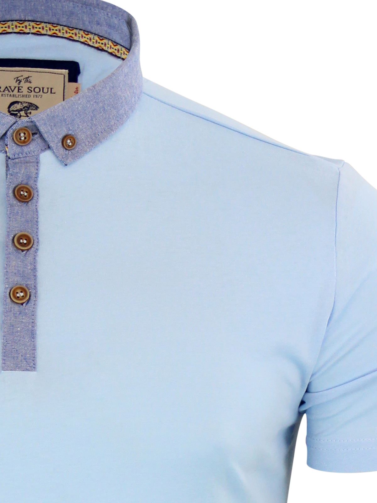 Mens Polo T Shirt Brave Soul Glover Cotton Collared Short Sleeve Casual Top