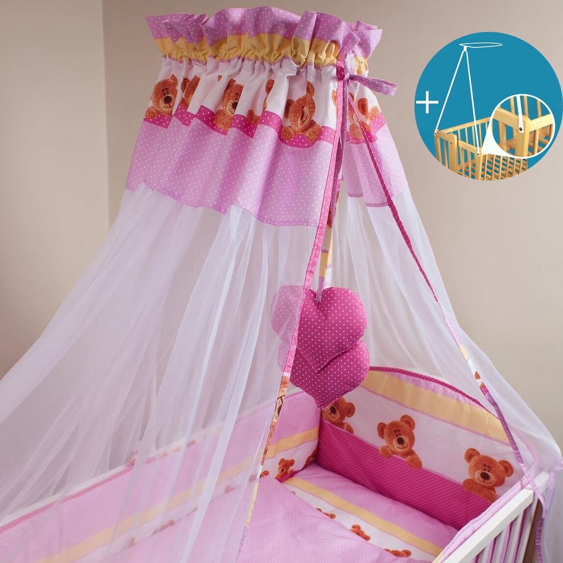 HOLDER FITS BABY CRIB CHIFFON NURSERY CANOPY DRAPE MOSQUITO NET