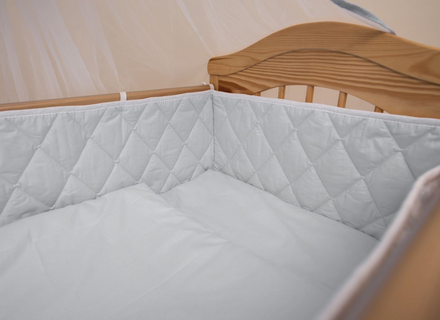 rundum groß Gitterbett Nestchen 4-seitig lang passt zu allen Baby Kinderbetten