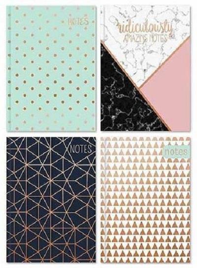1x A6 A5 A4 Hardback Notebook Lined Ruled Journal Notepad Office School Diary