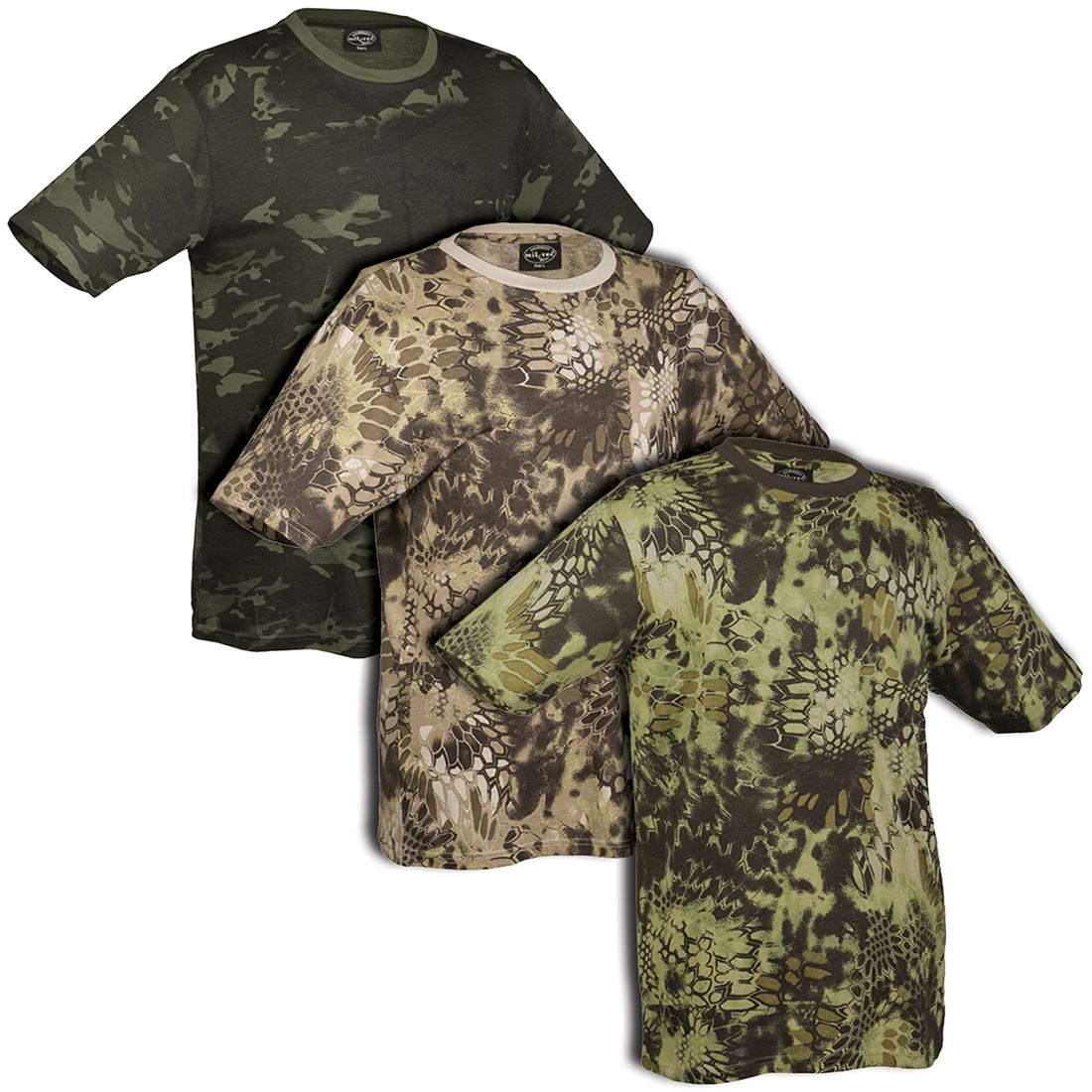 MIL-TEC ARMY CAMO T-SHIRT MILITARY TACTICAL HUNTING FISHING PAINTBALL COTTON TEE