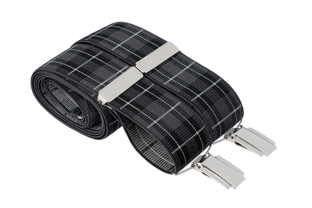 Quality Mens Tartan Trouser Braces Strong Silver Clips XL XXL XXXL Extra Long