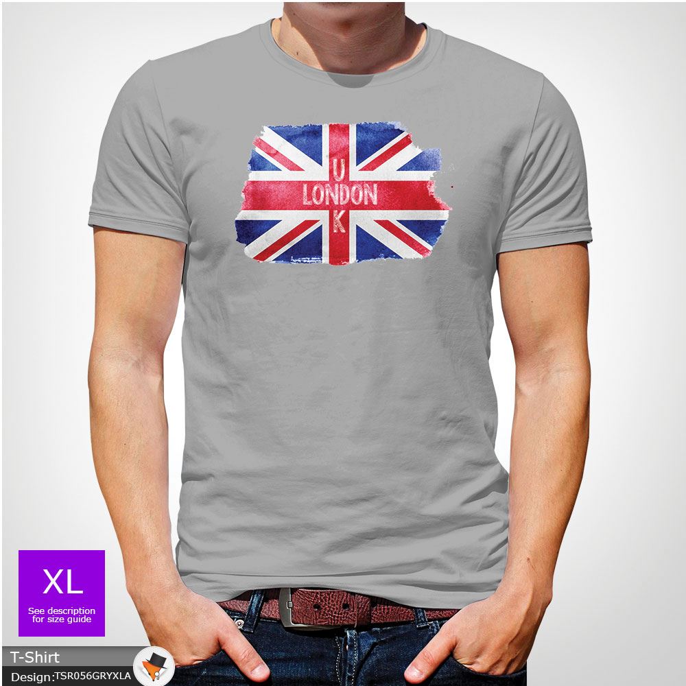 LONDON ENGLAND MENS TSHIRT TEE GREAT BRITAIN GIFT UNION JACK T SHIRT Red !