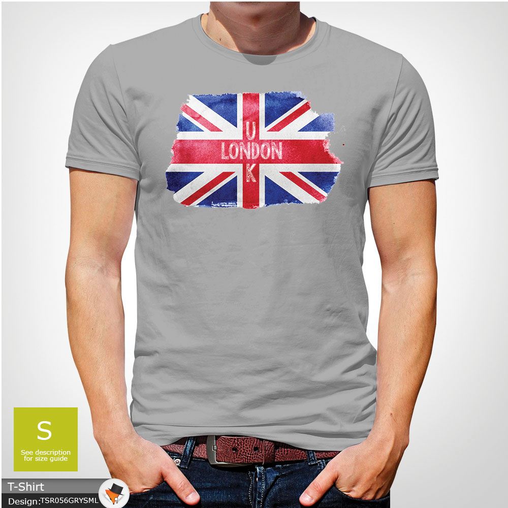 LONDON ENGLAND MENS TSHIRT TEE GREAT BRITAIN GIFT UNION JACK T SHIRT Red !