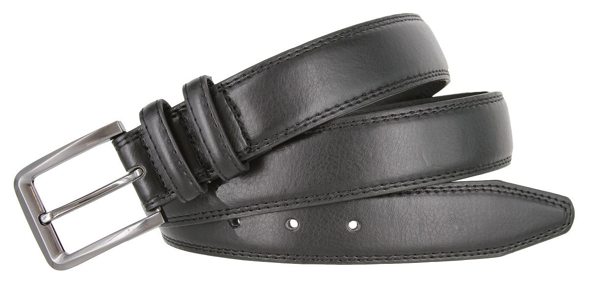 35mm Men/'s Genuine Leather Casual Dress Belt 1-3//8/" Wide Gun Metal Buckle