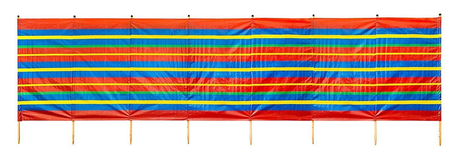4-10 POLE BEACH WINDBREAKERS HOLIDAY CAMPING CARAVAN WINDBREAK SUN SCREEN LARGE