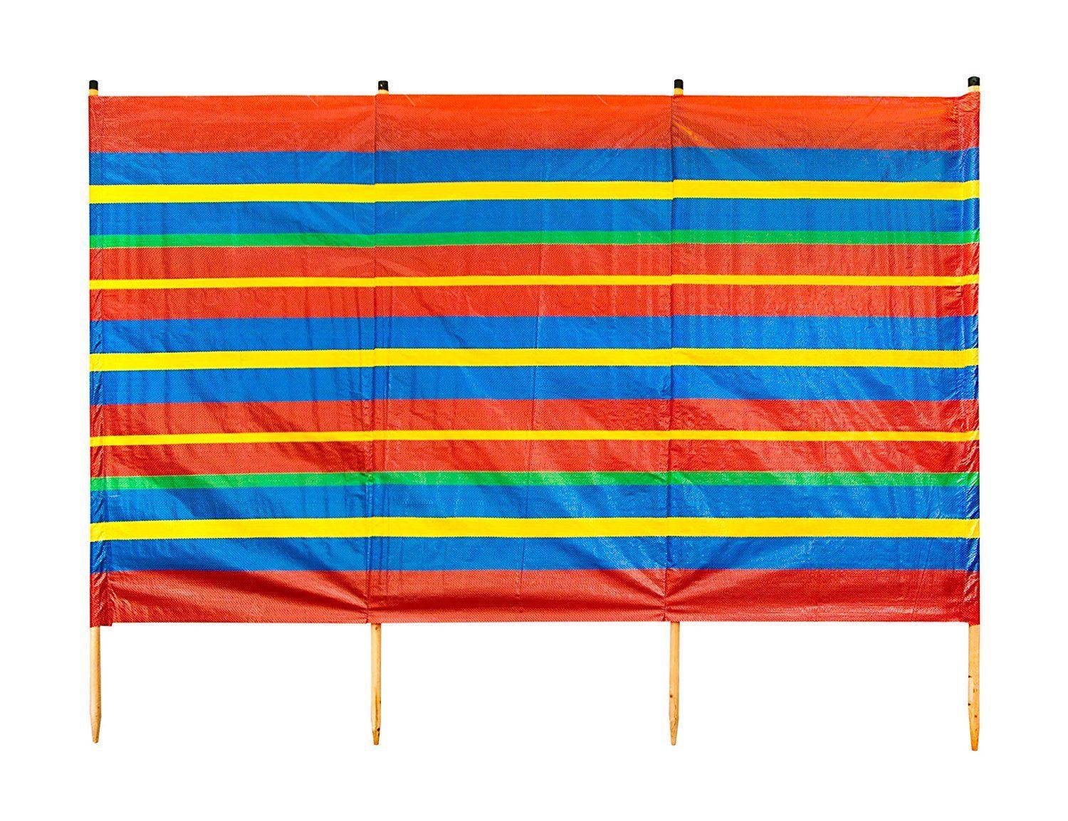 4-10 POLE BEACH WINDBREAKERS HOLIDAY CAMPING CARAVAN WINDBREAK SUN SCREEN LARGE