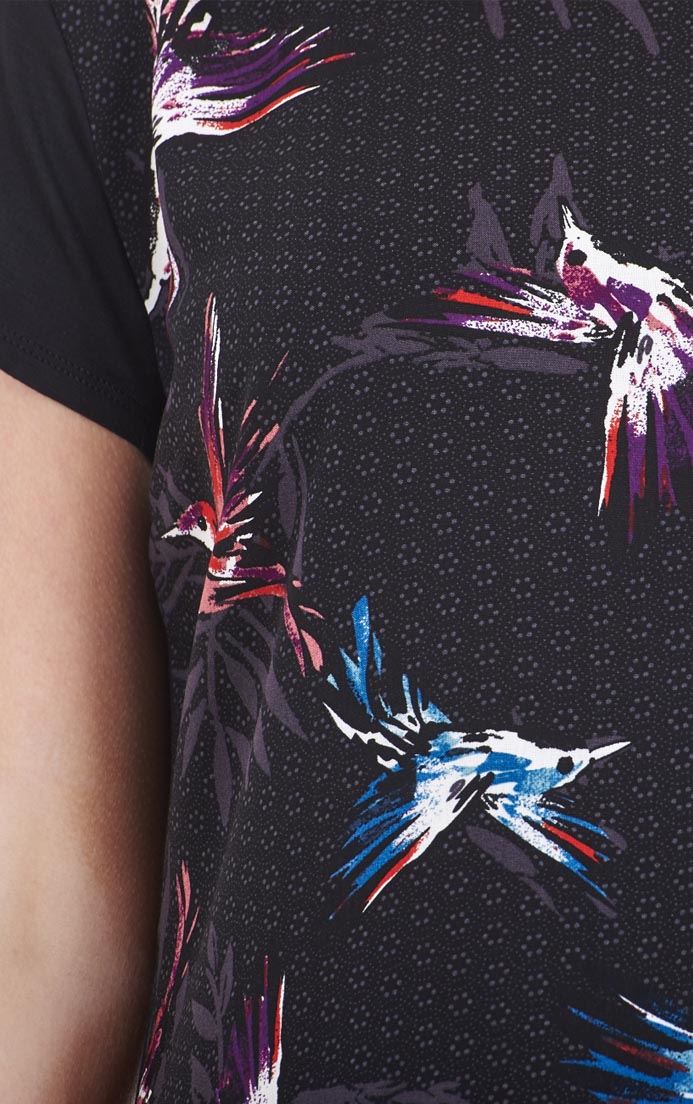 Ladies Printed Stretch Nightdress Womens Short Sleeve Cami Nightie
