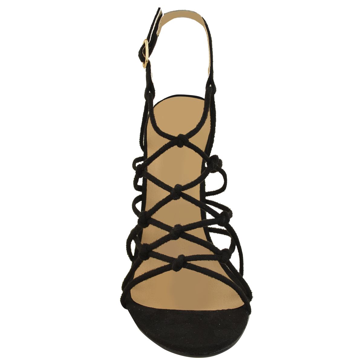 Womens Stilleto High Heel Party Sandals Nude Black Wedding Strappy Buckle Size