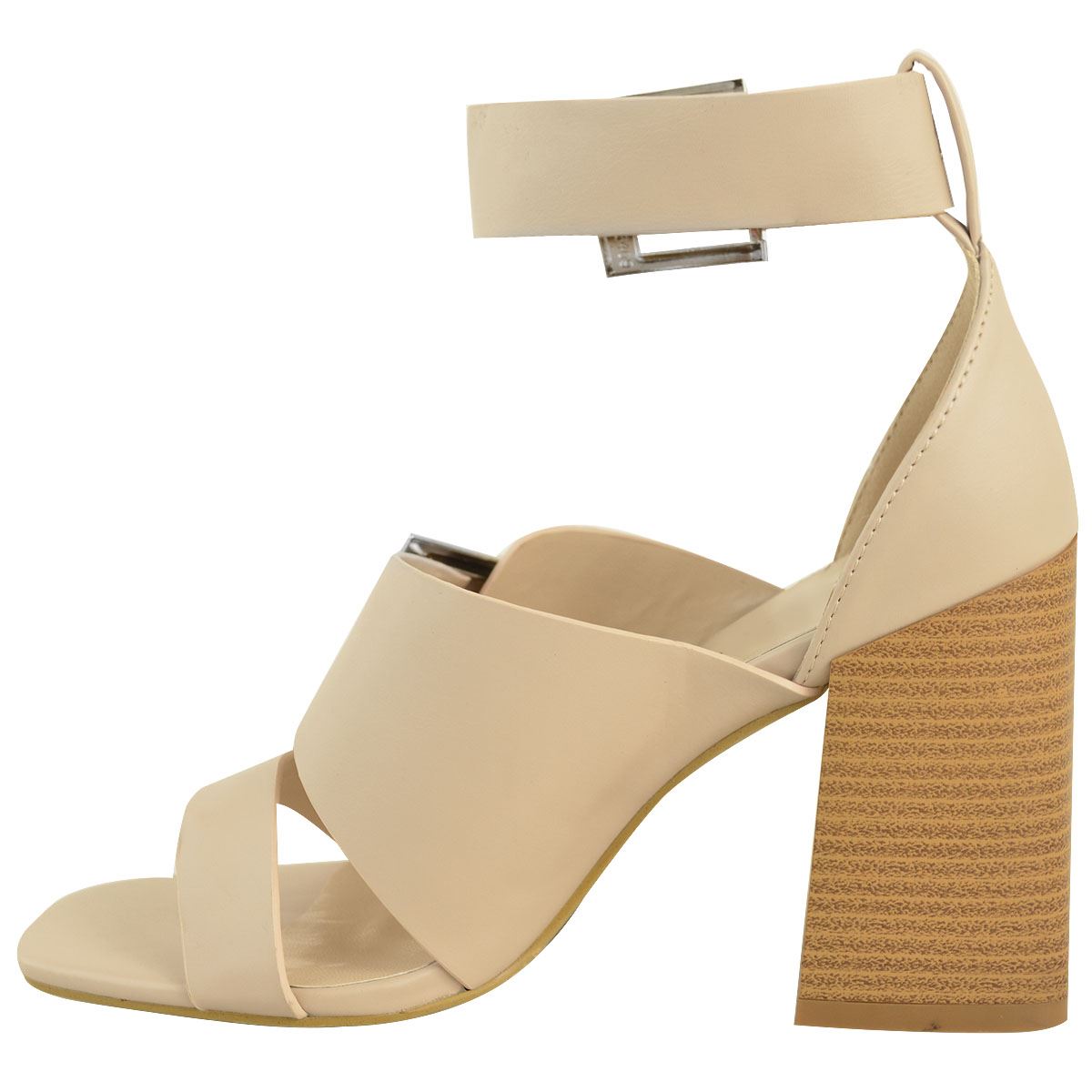 Sandalias marrones con tacón en contraste para mujer AMBOY