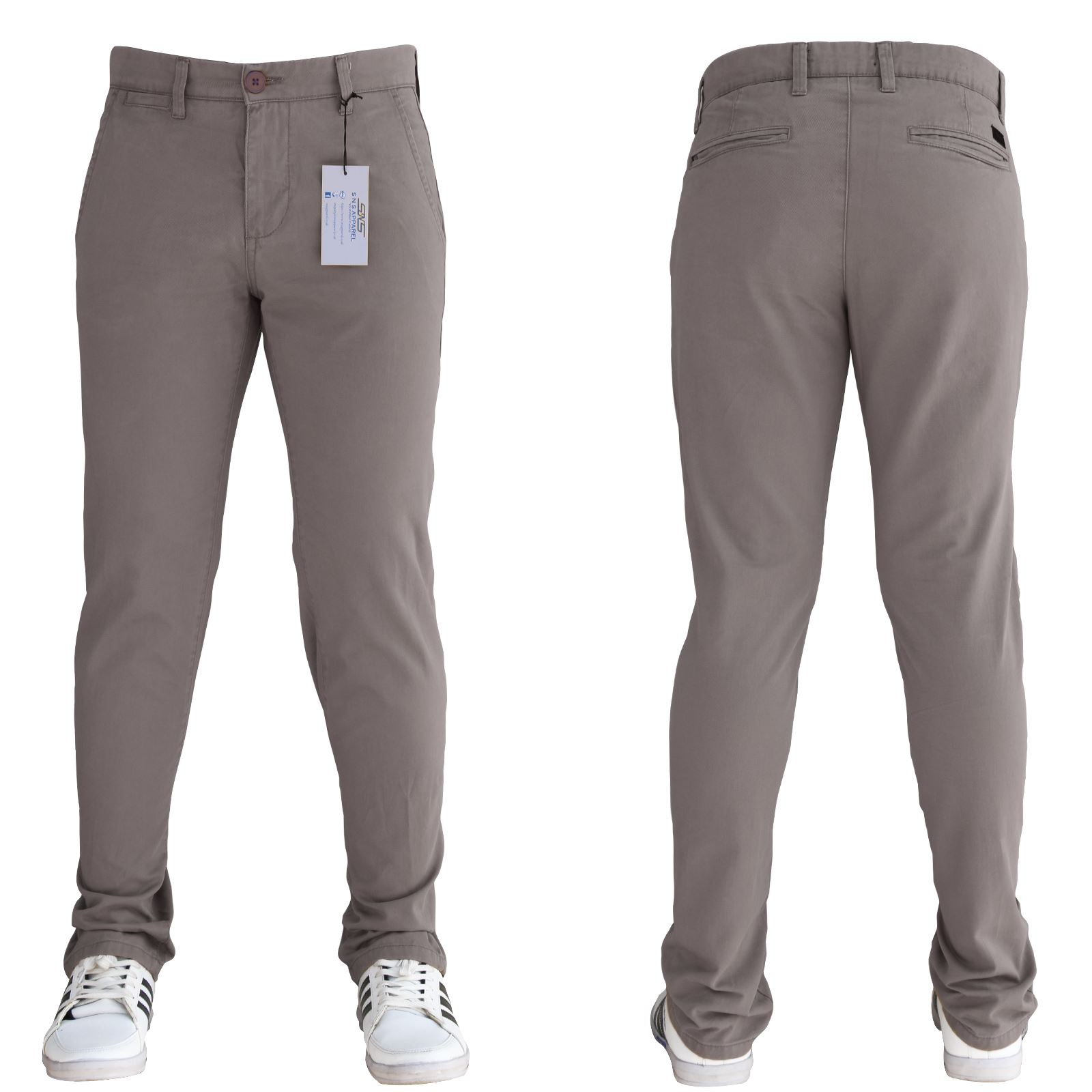 Mens Designer Regular Slim Fit Straight Trousers Cotton Chinos Jeans SNS Apparel