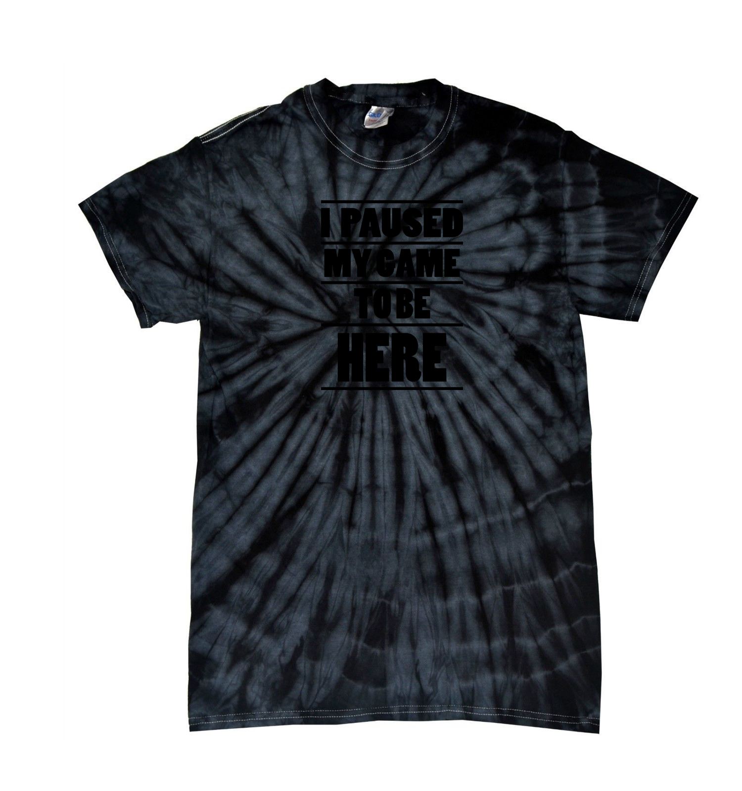 ColorTone Tie Dye I Paused My Game To Be Here Kids TShirt Gaming Funny Joke Tee