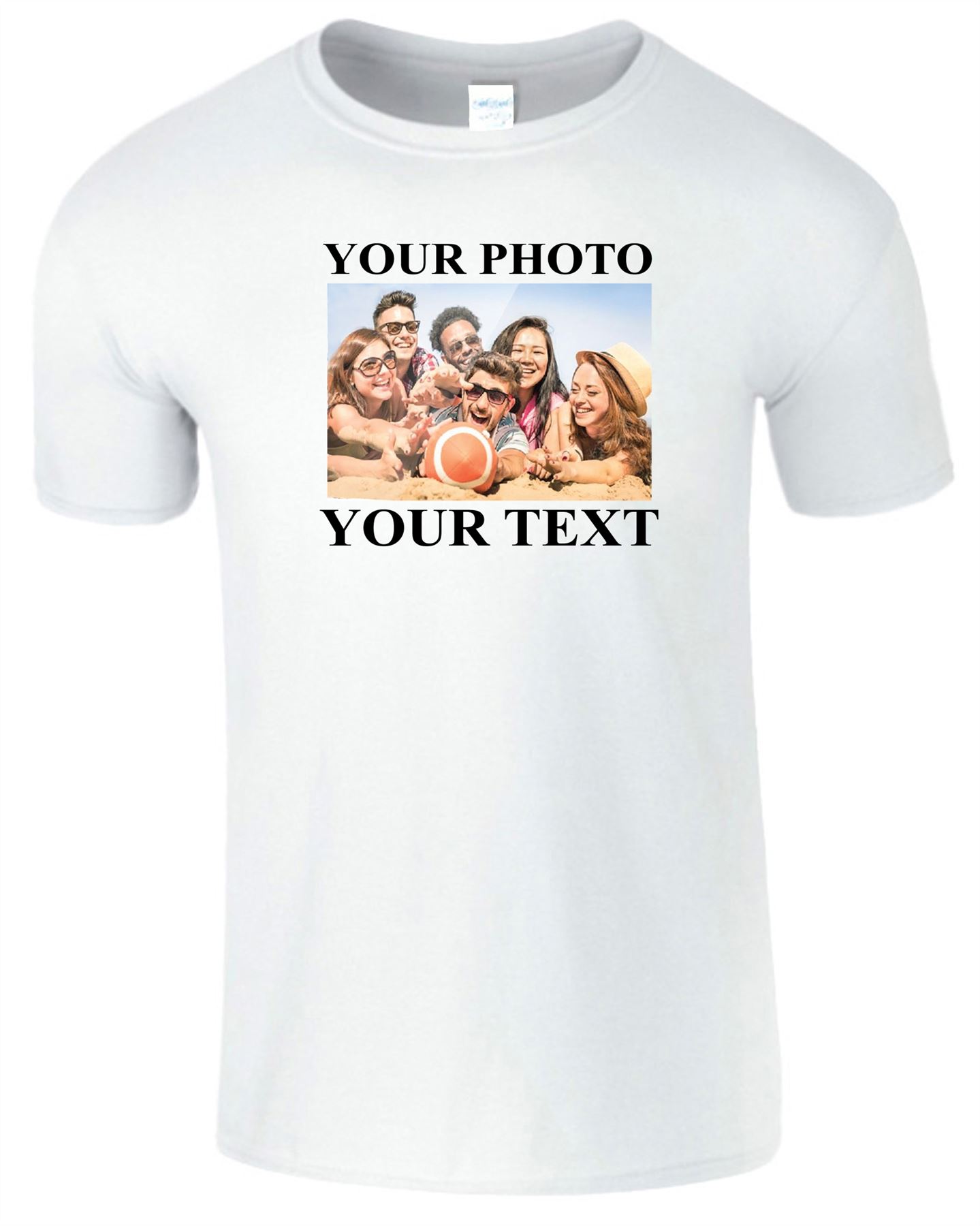 Personalised Photo Image Text Kids T-Shirt Custom Printed Girls Boys Gift Tshirt