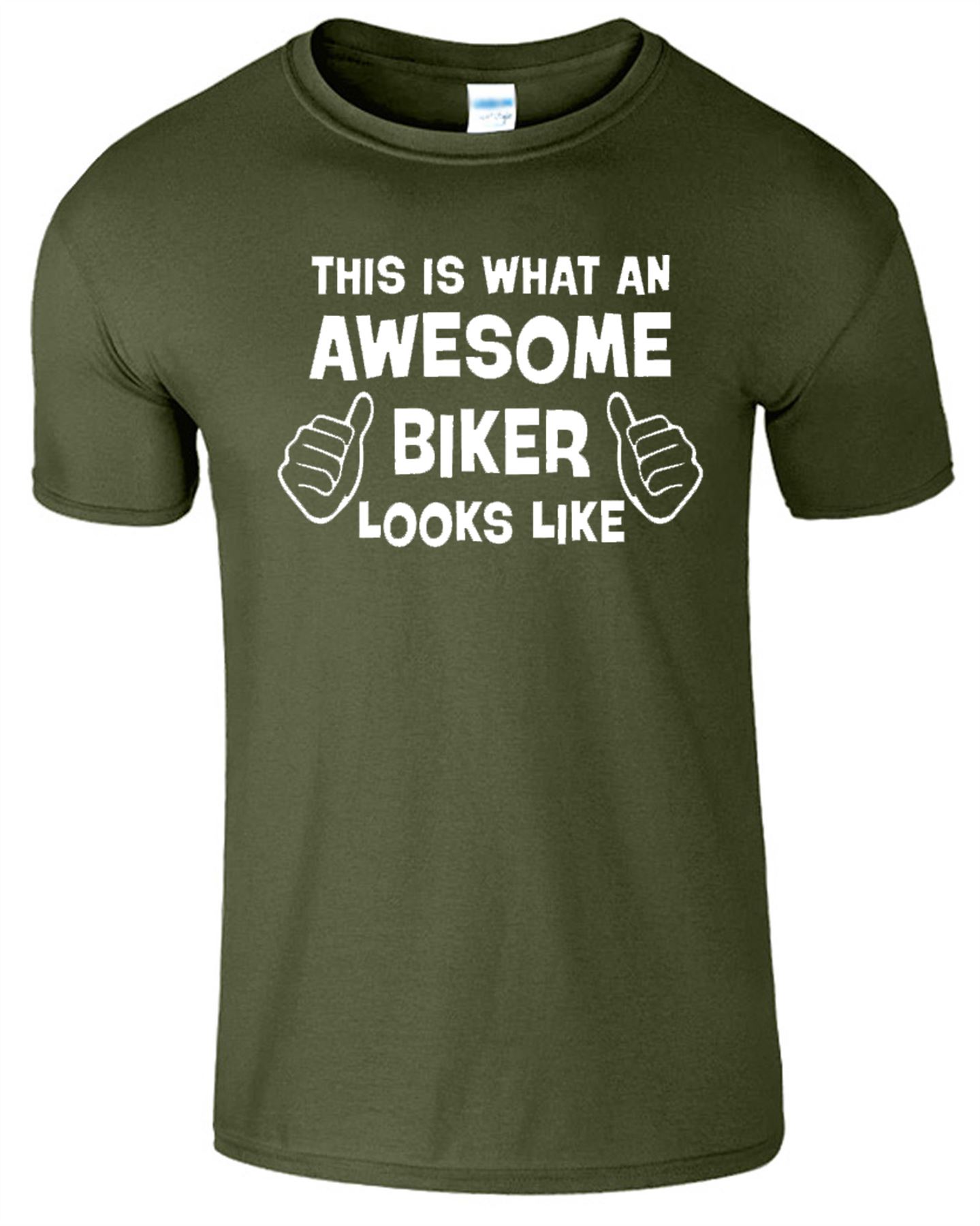 Awesome Biker Mens T-Shirt Motorcycle Rider Gift Birthday Motorbike T Shirt