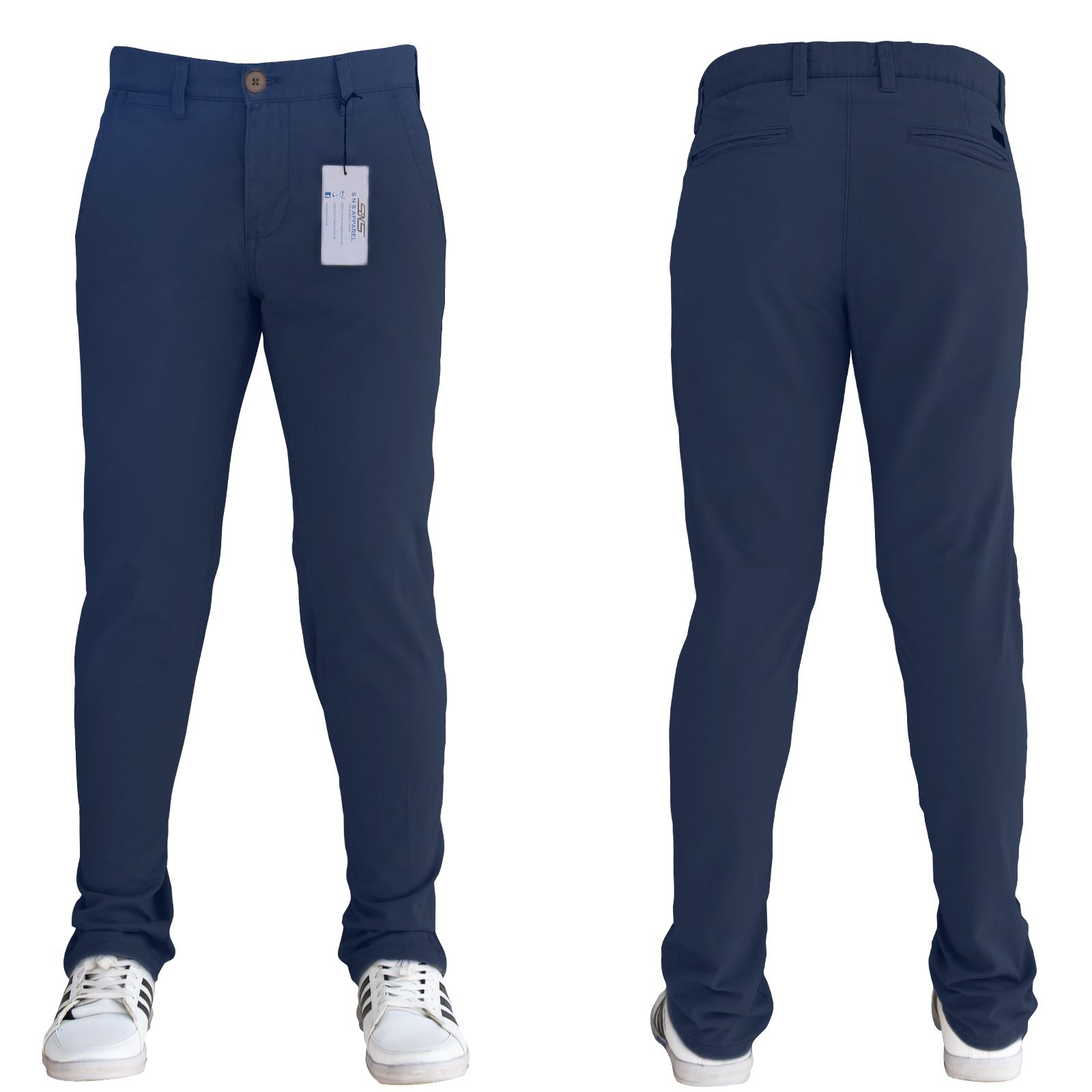 Mens Designer Regular Slim Fit Straight Trousers Cotton Chinos Jeans SNS Apparel
