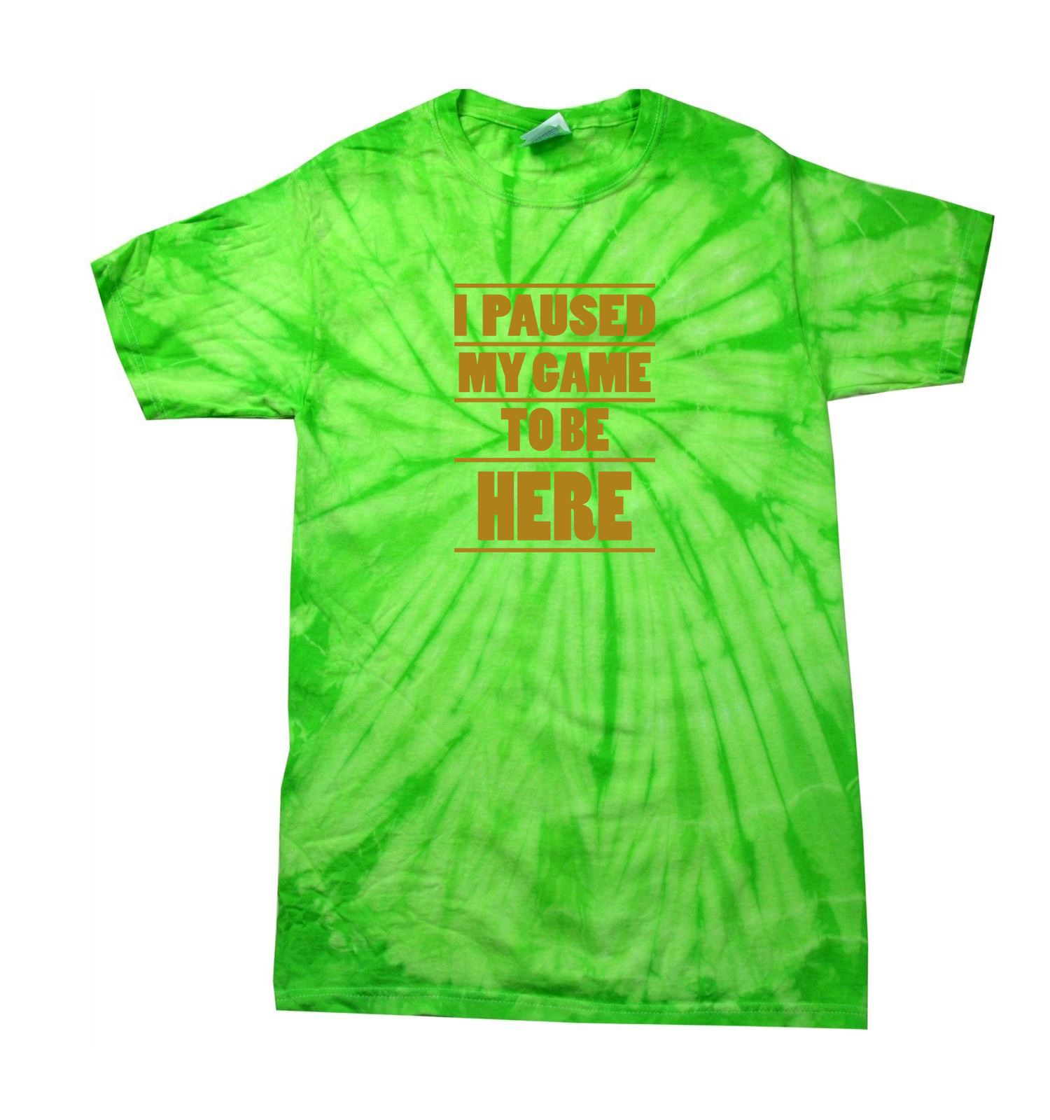 ColorTone Tie Dye I Paused My Game To Be Here Kids TShirt Gaming Funny Joke Tee