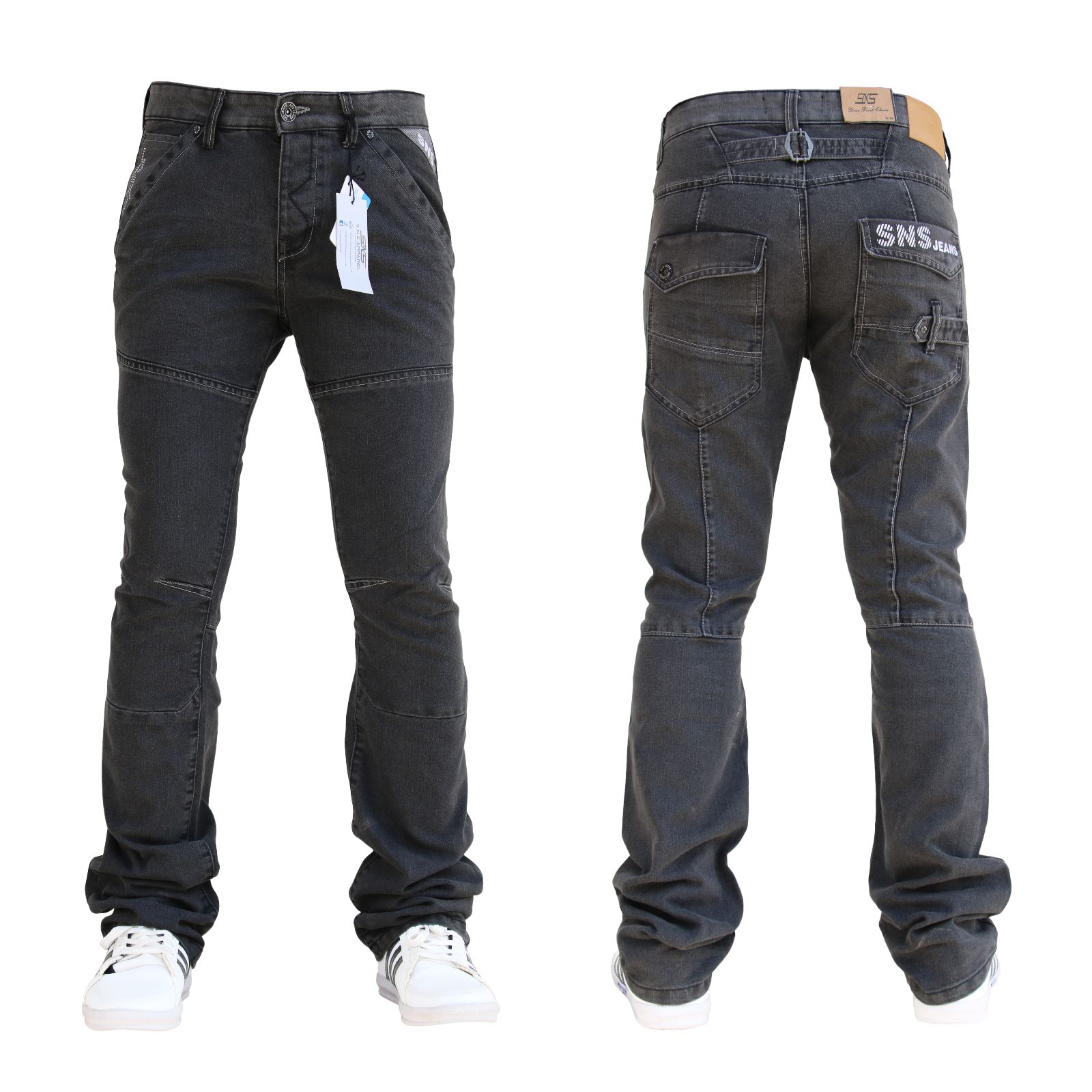 BNWT Nuovo Da Uomo Sns Jeans in Denim Blu Di Marca Dritto Tutte Le Taglie Vita E