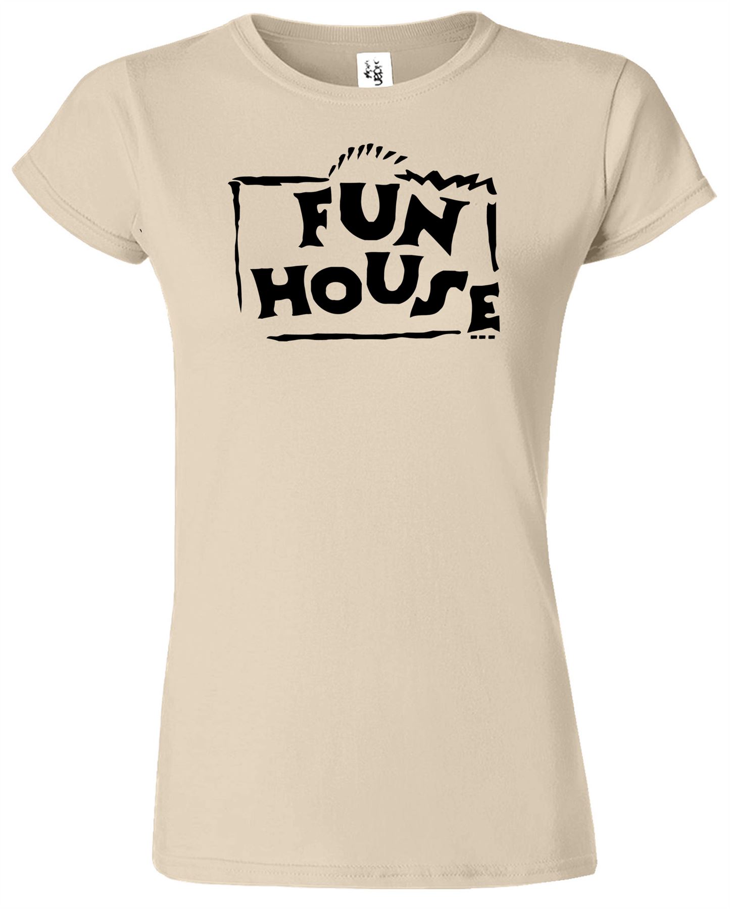 FUN HOUSE Ladies T-Shirt Funny Retro Fancy Dress Costume TV Game Womens Tshirt