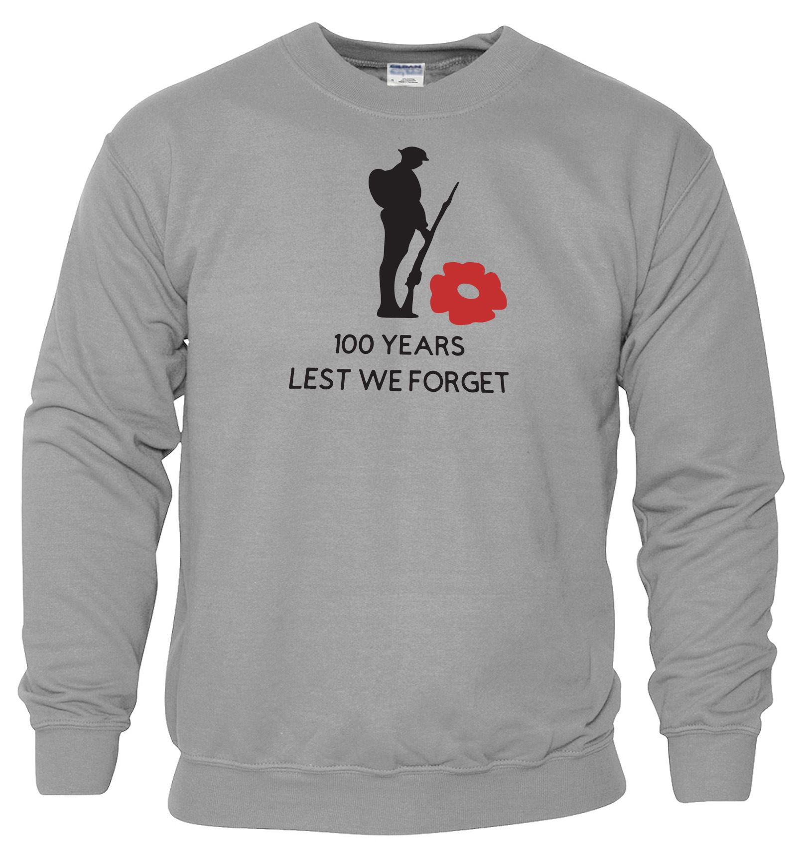 Lest We Forget Mens Kids Sweat Brave Soldiers Remembrance Day Boys SweatShirt