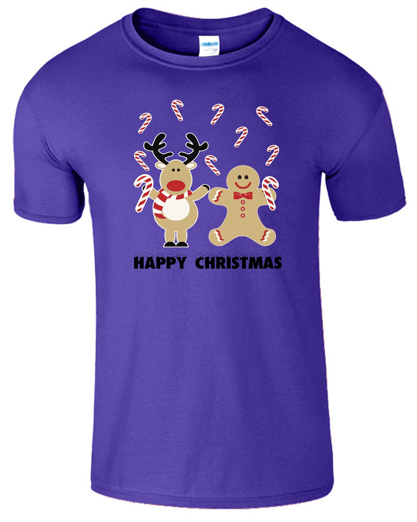 Happy Christmas Cookie Mens Kids T-Shirt Reindeer Xmas Festive Novelty T Shirt