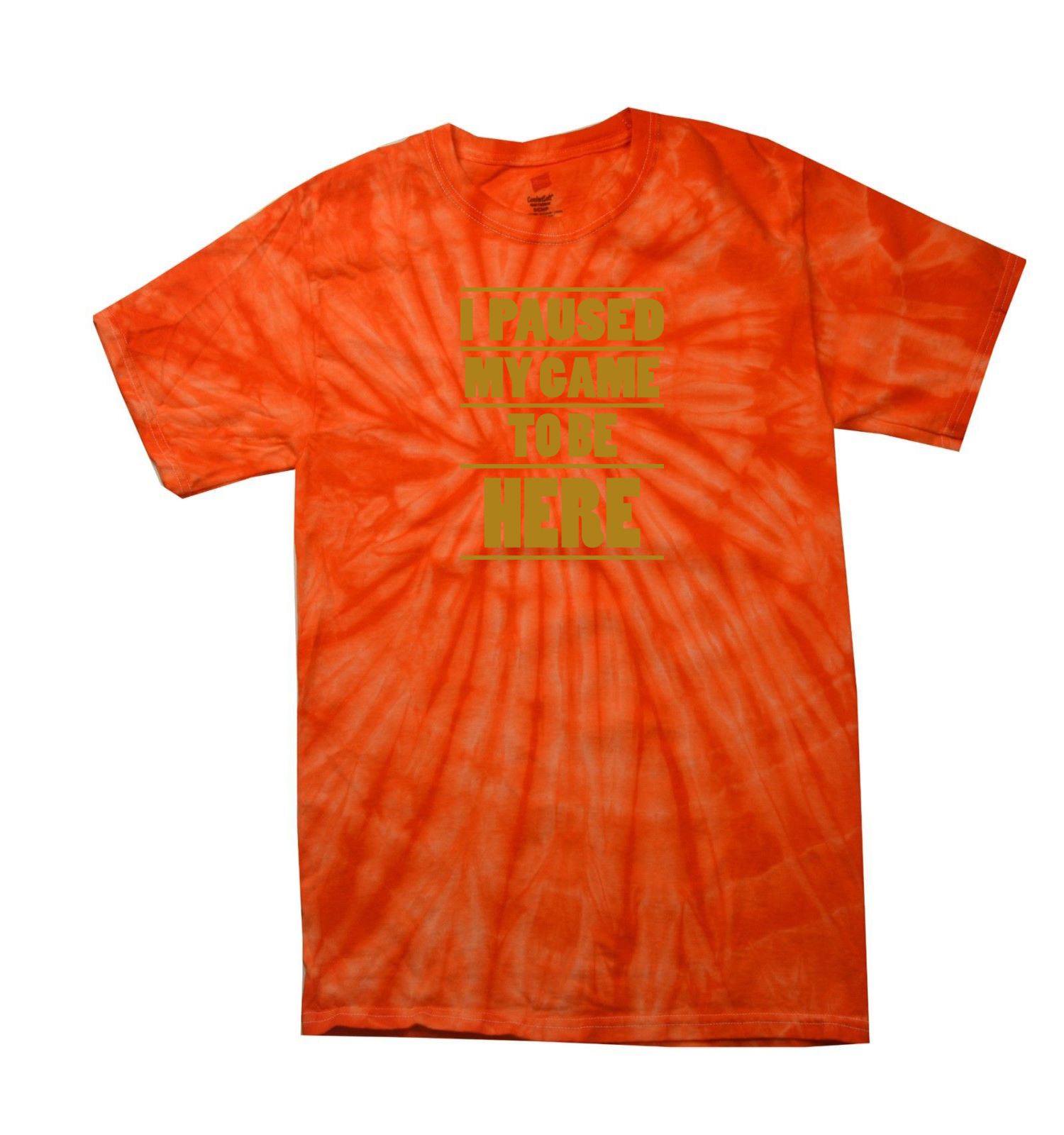 ColorTone Tie Dye I Paused My Game To Be Here Kids TShirt Gaming Funny Joke Tee