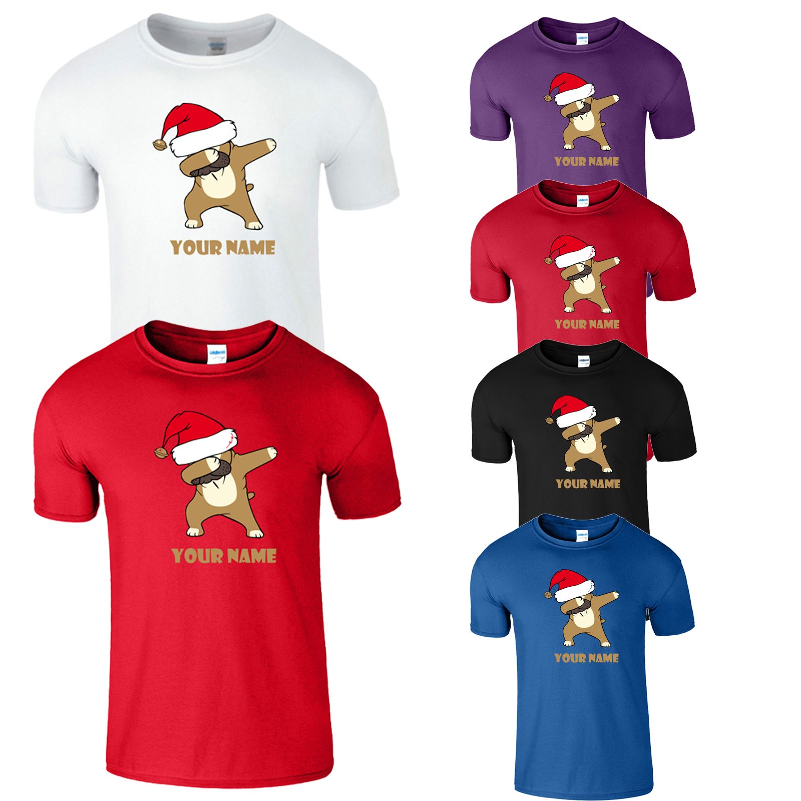 Personalised Kids Boys Girls T-Shirt Christmas Xmas Custom Your Name T Shirt