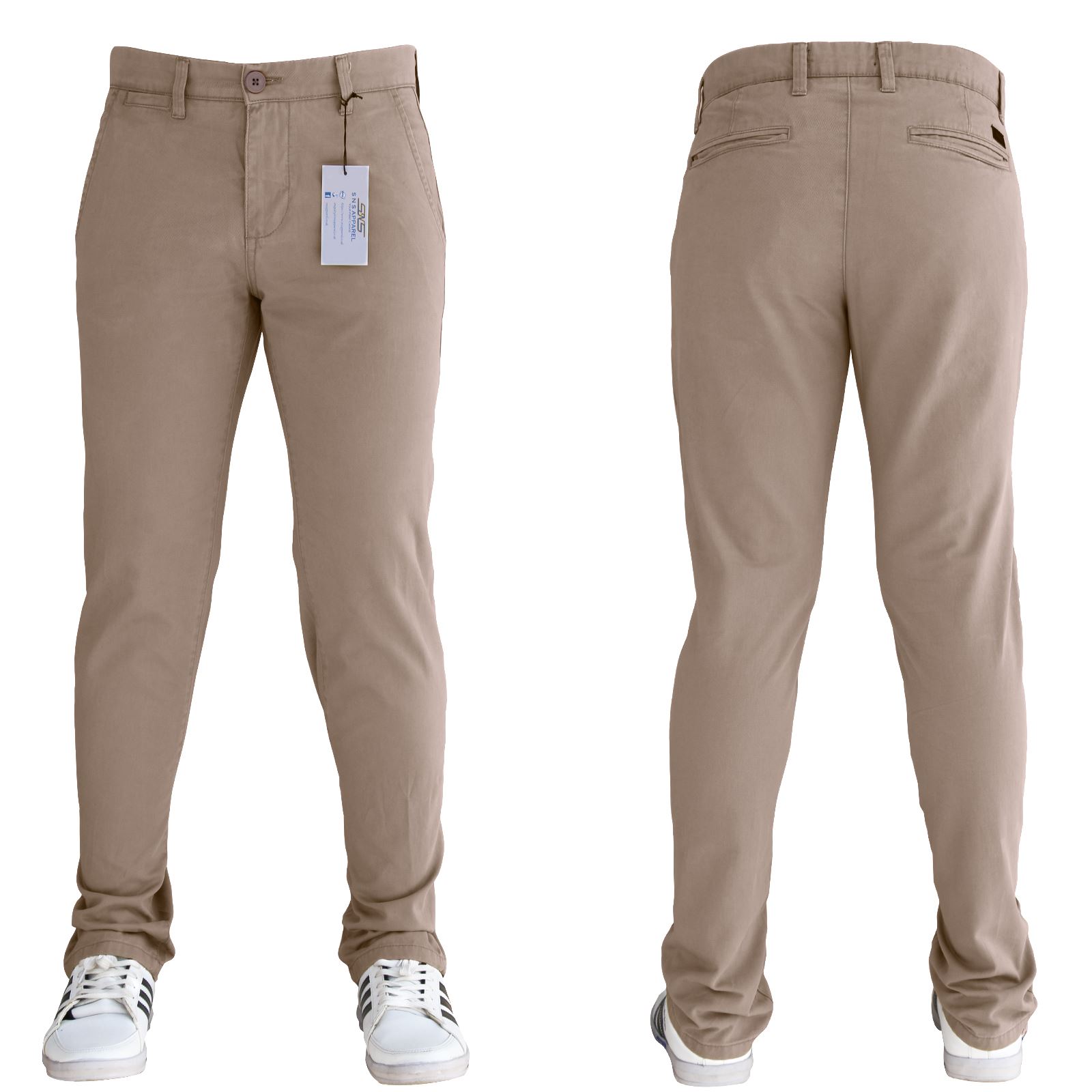 Mens Designer Regular Slim Fit Straight Trousers Cotton Chinos Jeans SNS Apparel