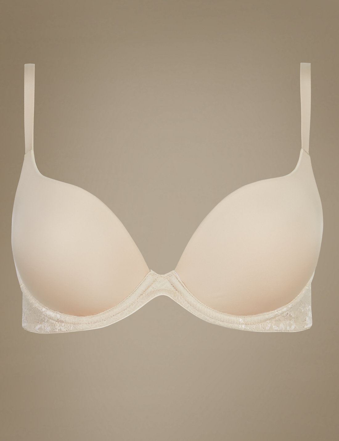 EX M/&S Marks And Spencer Smoothlines Lace Padded Push-UpMaximum Cleavage Bra