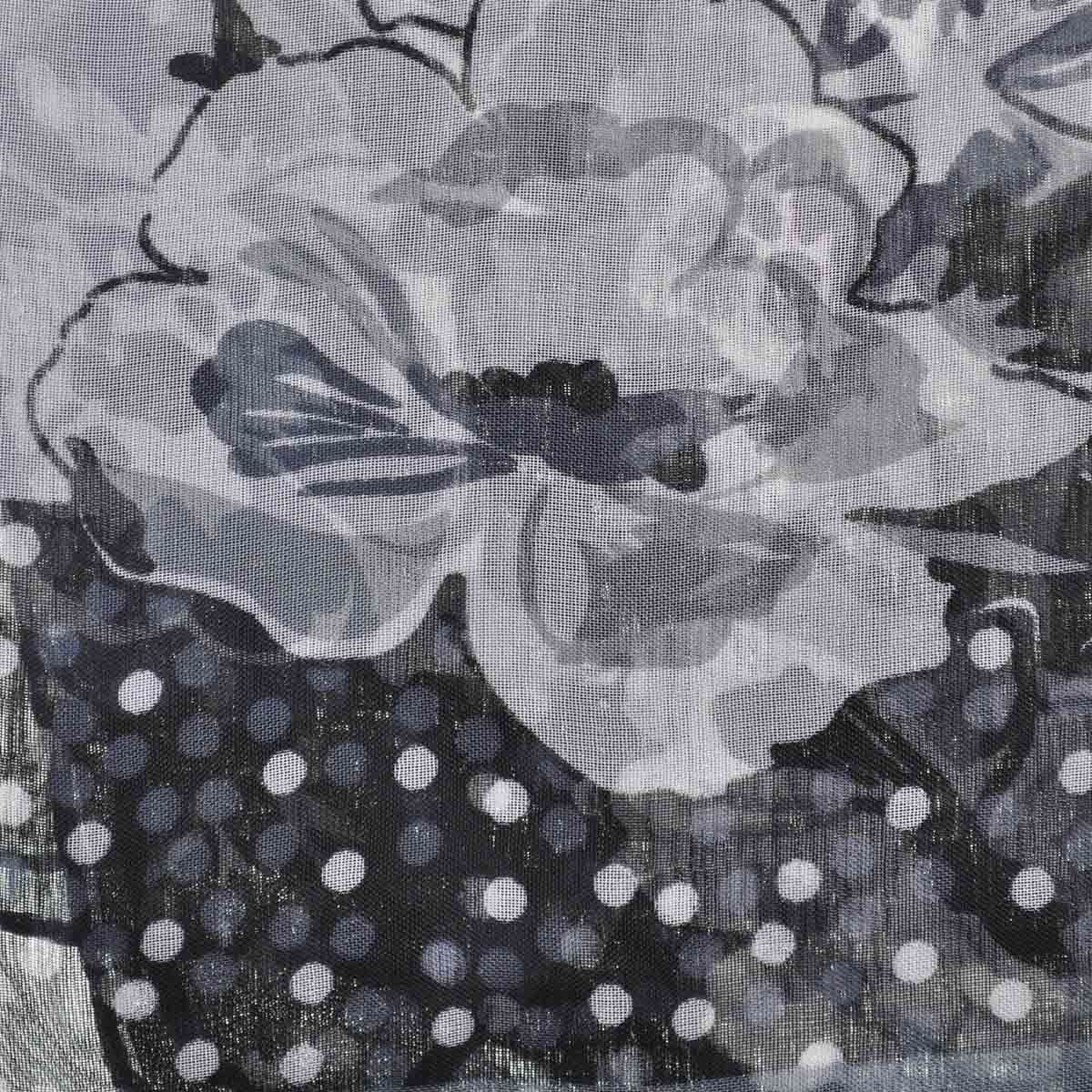 Square Shaped Light Weight Beautiful Floral Dot Neck Scarf with Border