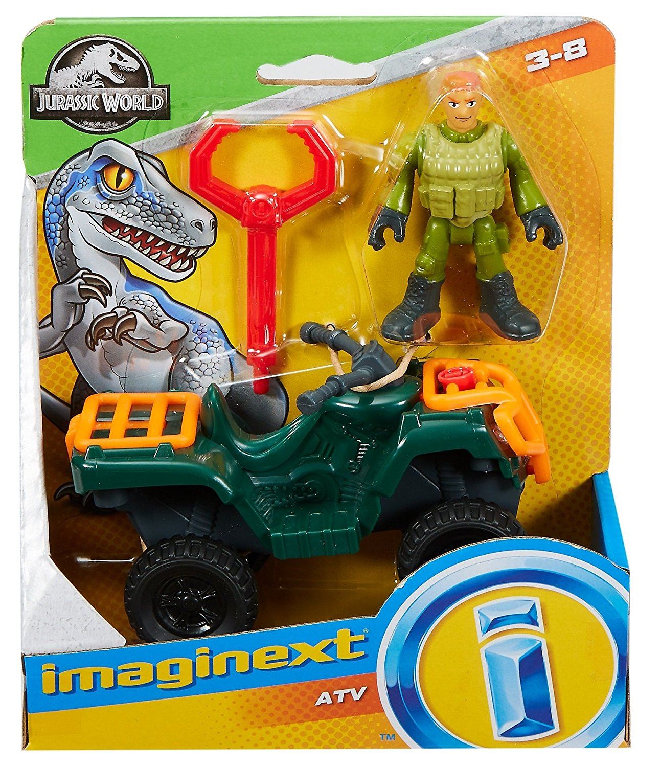 Sun DINO Catcher Figure Imaginext JURASSIC WORLD ATV Quad Claire /& gyrosphere