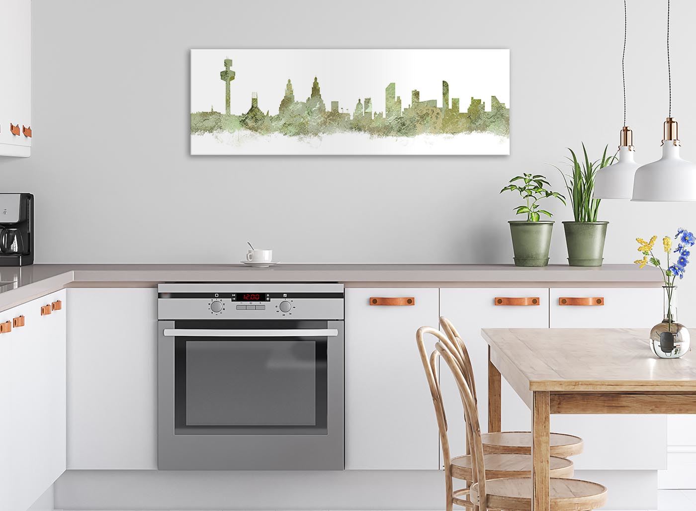 94cm wide Liverpool Skyline Canvas Wall Art Print 17 Colours Available