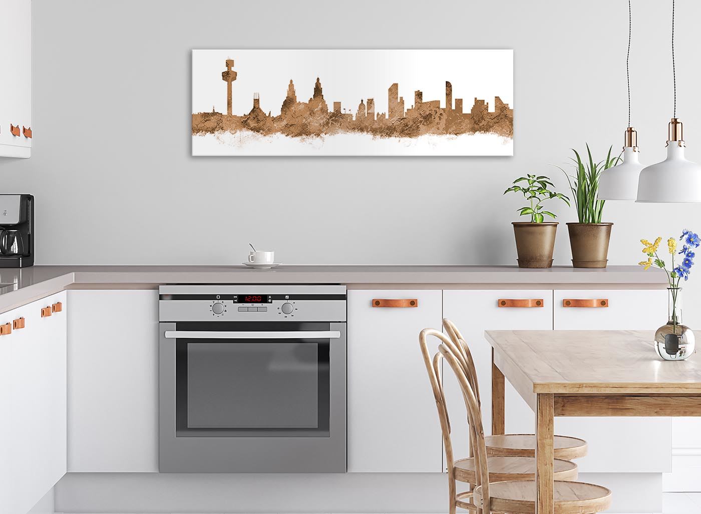 94cm wide Liverpool Skyline Canvas Wall Art Print 17 Colours Available