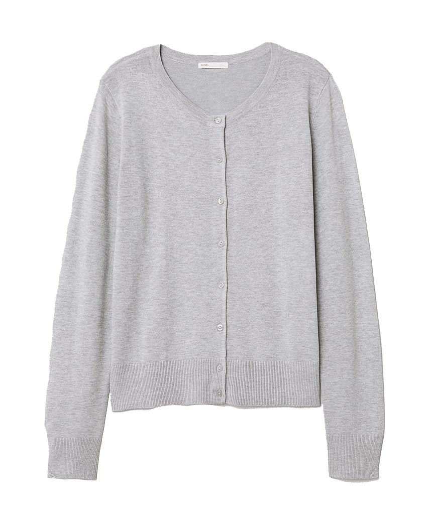 Women Round Neck Fine Knit Cardigan Ladies Long Sleeve Sweater Button Fastening