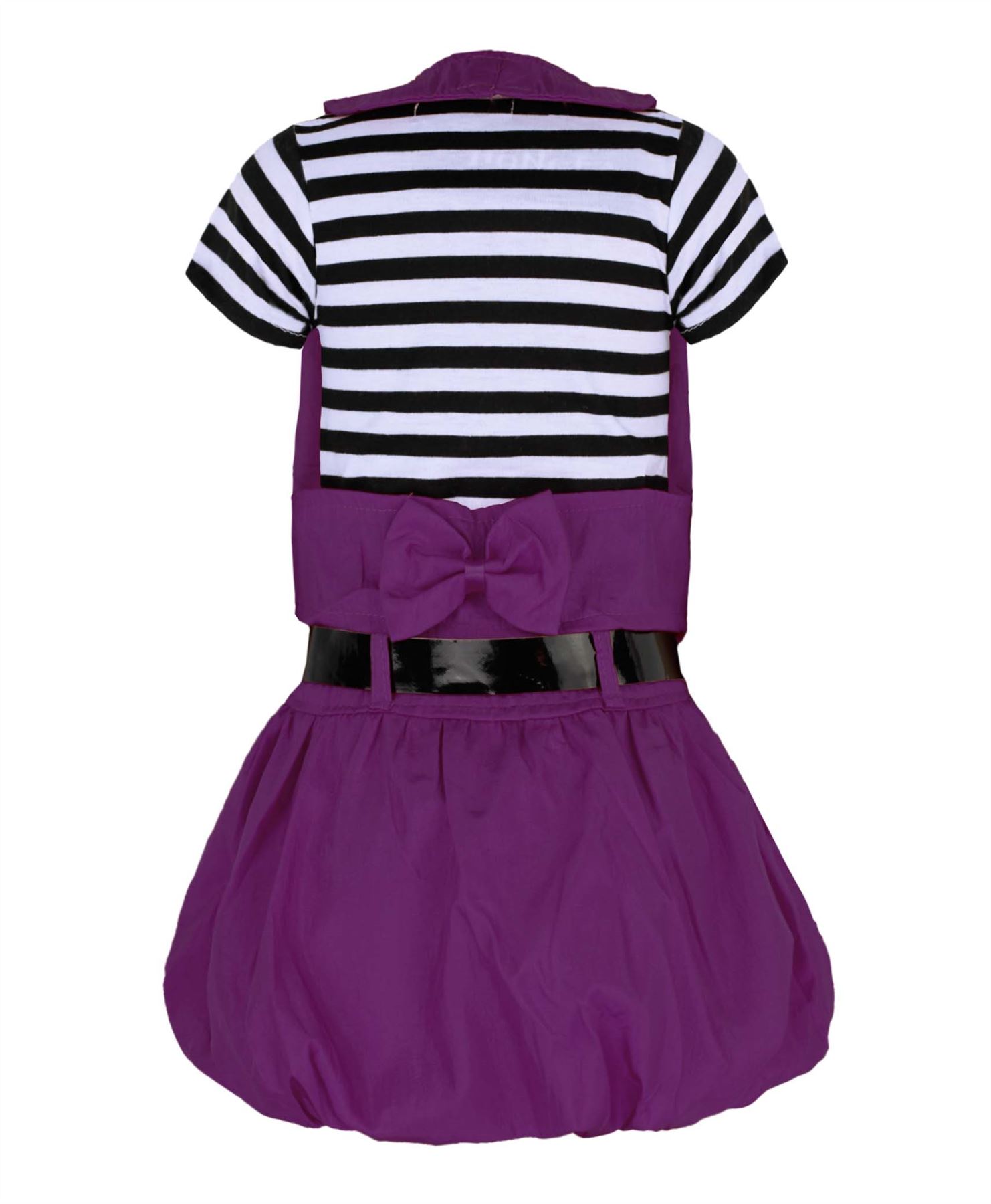 Filles belted robe à manches courtes /& gilet Set Strass baby Design 3-12 y