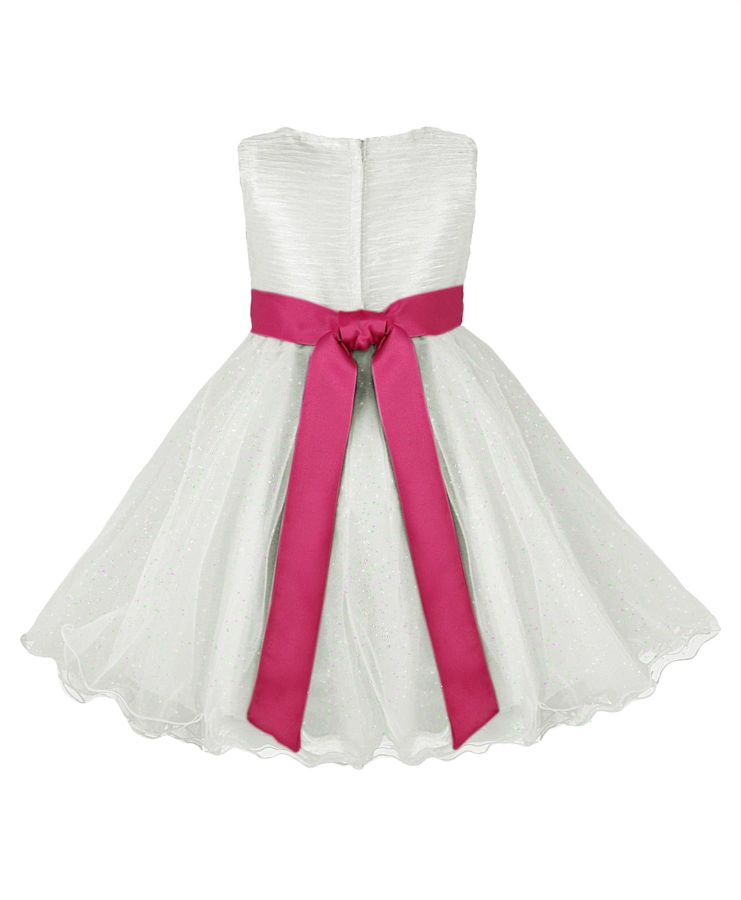GIRLS FLOWER WEDDING TULLE PARTY BOW DETAIL DRESS PAGEANT BRIDESMAID 2-12 Y