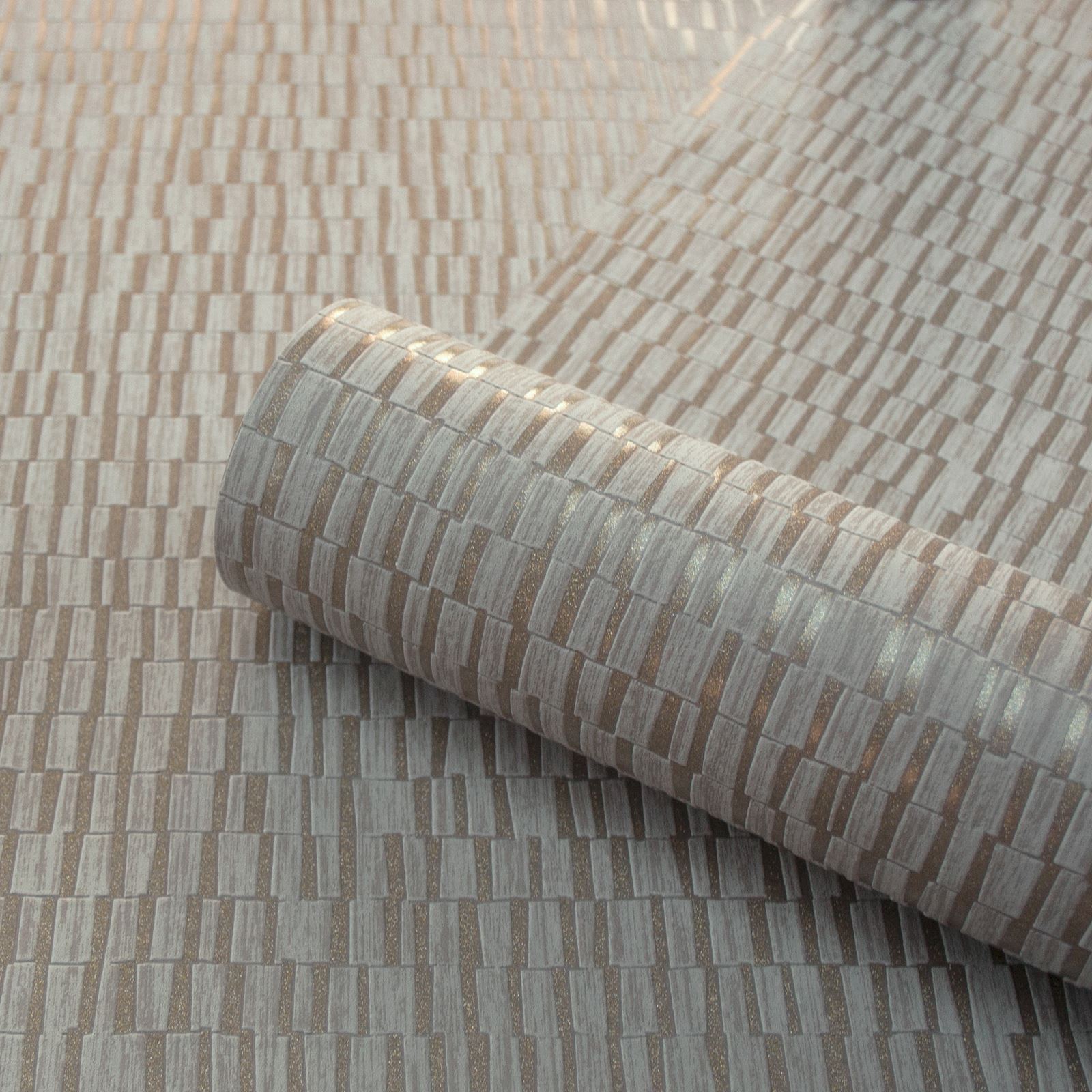 BELGRAVIA GREENWICH TEXTURE WALLPAPER MOSAIC EFFECT GLITTER GOLD SILVER