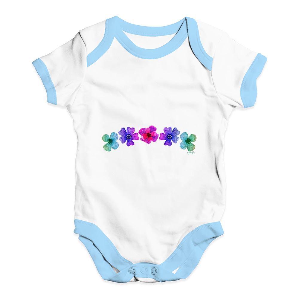 Twisted Envy Hawaiian Flowers Baby Unisex Funny Baby Grow Bodysuit