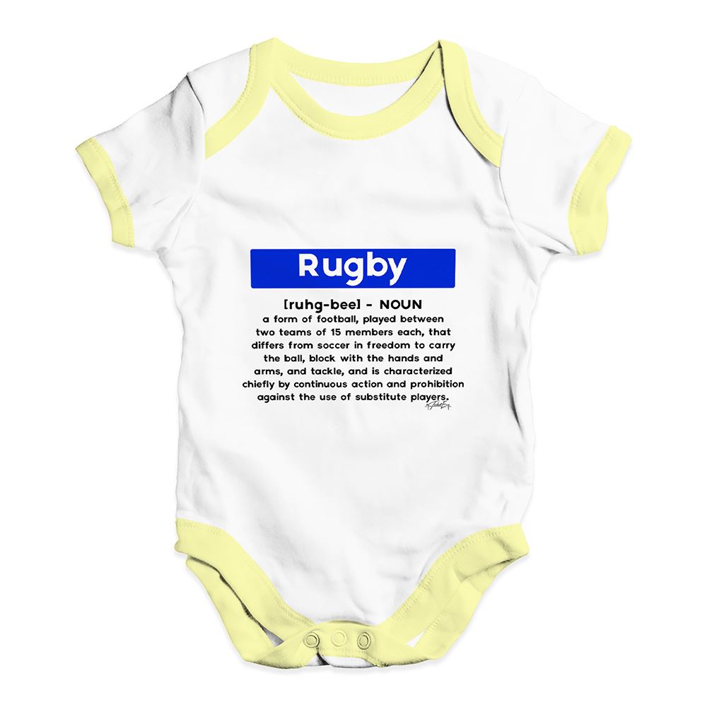 Twisted Envy Rugby Definition Baby Unisex Funny Baby Grow Bodysuit
