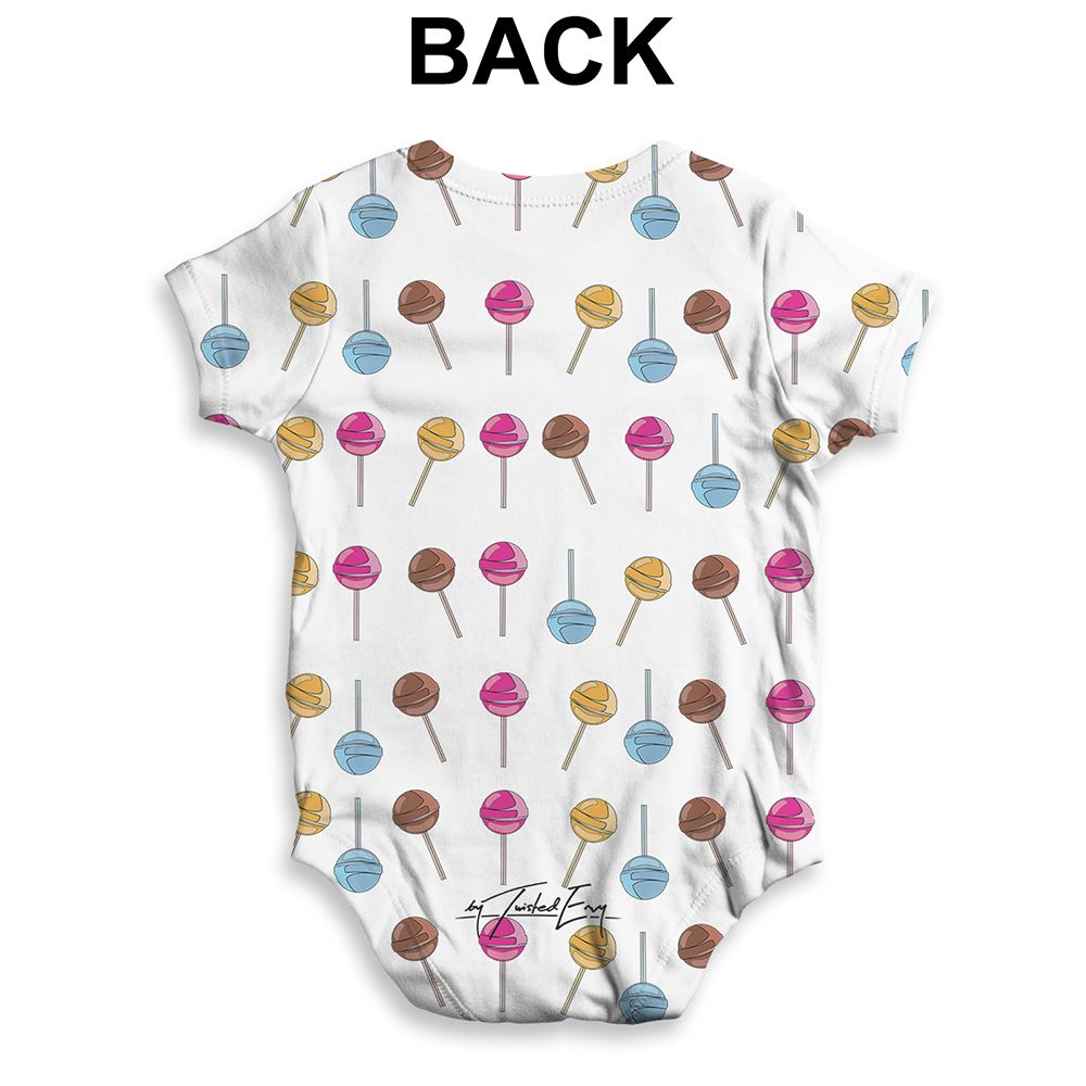 Funny Infant Baby Bodysuit Sweet Treats Lollipops Unisex ALL-OVER PRINT Babygrow