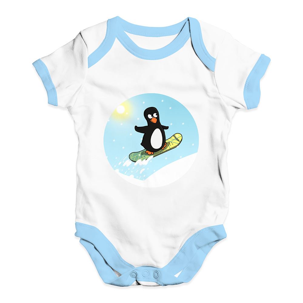 Twisted Envy Snowboard Guin Baby Unisex Funny Baby Grow Bodysuit