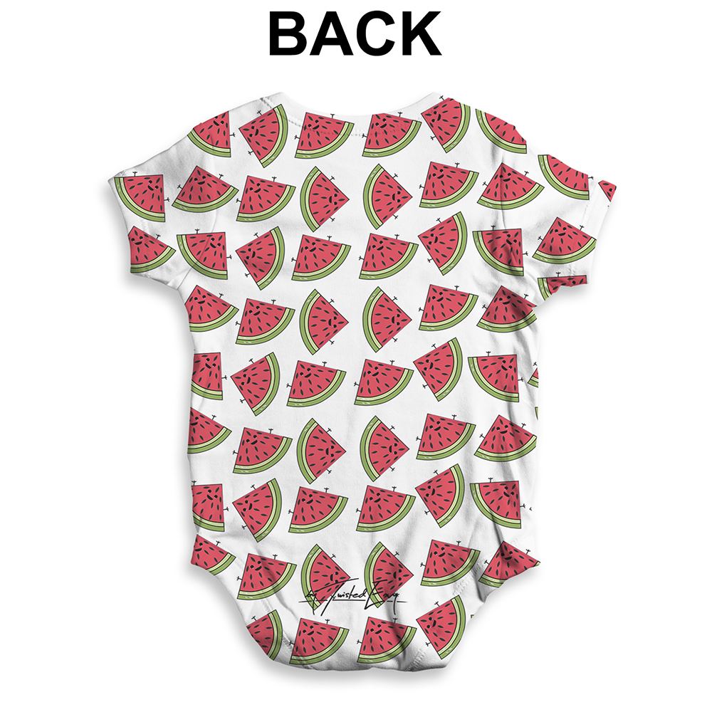 Funny Infant Baby Velvet Watermelon Pattern Unisexe ALL-over Print Babygrow