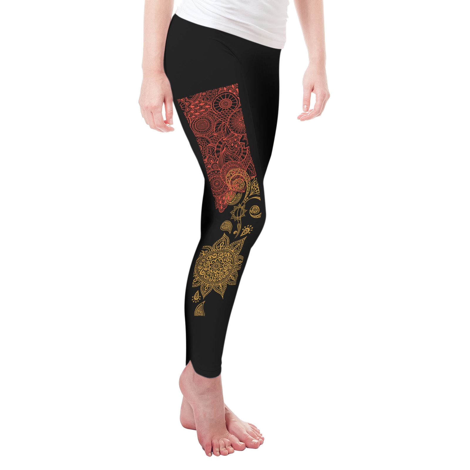 Twisted Envy Beautiful Paisley Sun Women/'s Funny Leggings