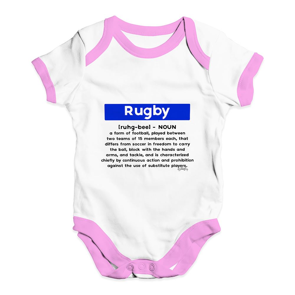 Twisted Envy Rugby Definition Baby Unisex Funny Baby Grow Bodysuit