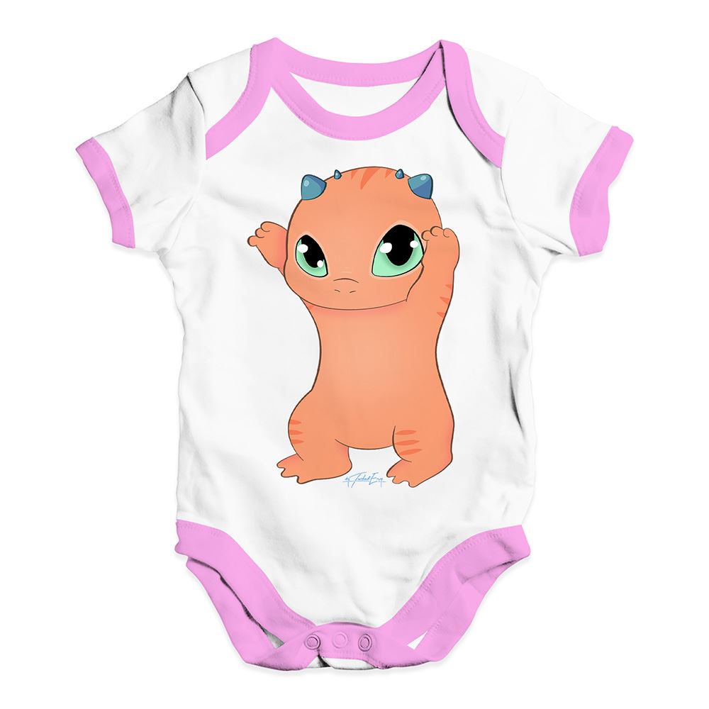 Twisted Envy Cute Snap The Dragon Baby Unisex Funny Baby Grow Bodysuit