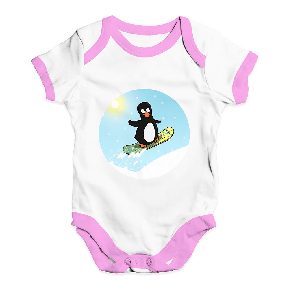 Twisted Envy Snowboard Guin Baby Unisex Funny Baby Grow Bodysuit