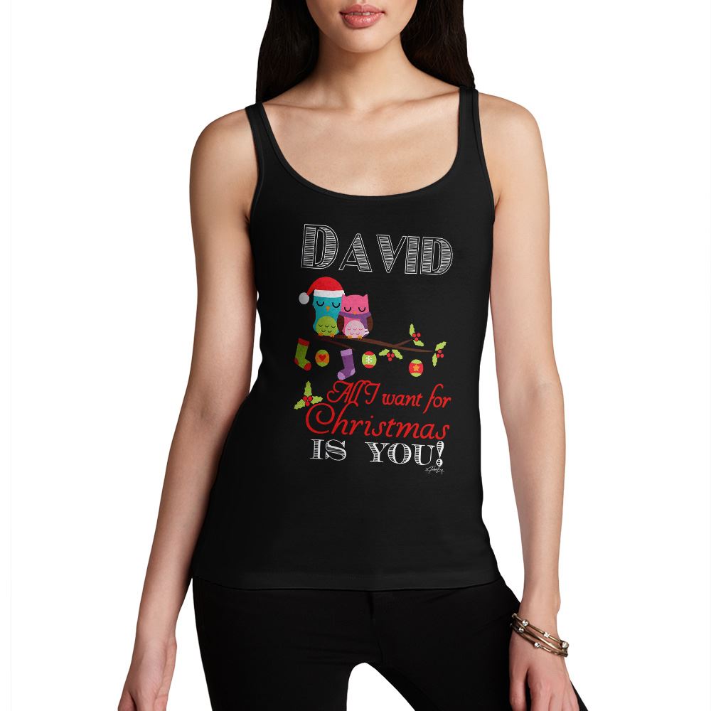 Twisted ENVY todo lo que quiero para Navidad es que Personalizado De Mujer Camiseta sin mangas Gracioso