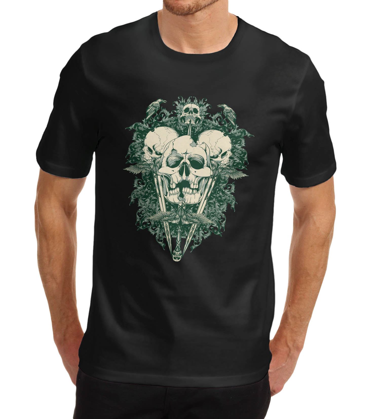 Twisted Envy Men/'s The Devil Inside Skull Printed T-Shirt