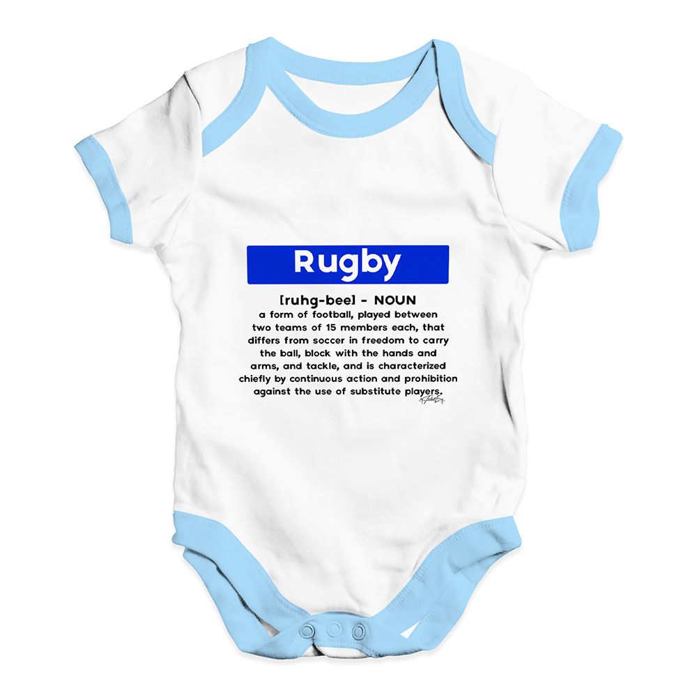 Twisted Envy Rugby Definition Baby Unisex Funny Baby Grow Bodysuit