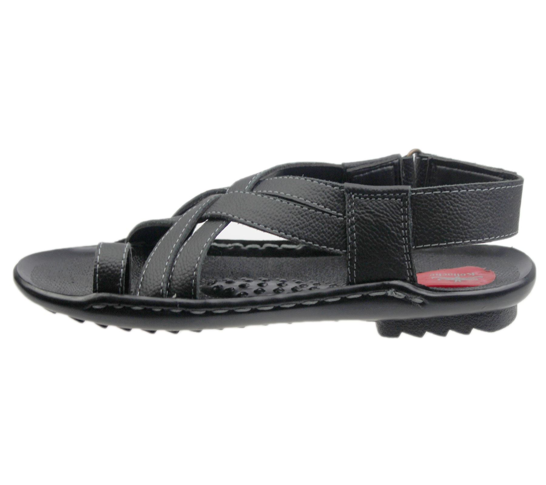 Mens Flat Sandal Casual Beach Walking Fashion Leather Slipper Flip Flop Size