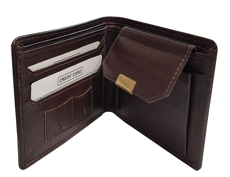 Slim homme en cuir véritable deux volets portefeuille sac à main Business Credit Card ID Holder